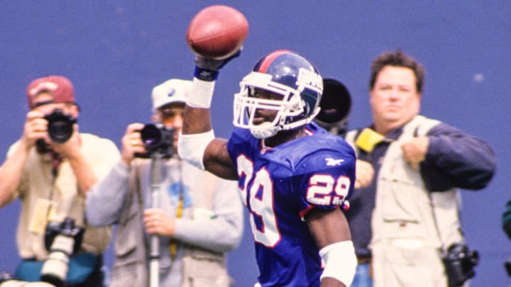 Sep 28, 1997; East Rutherford, NJ - Safety Tito Wooten (29) was the last semi-successful NY Giants player to come from the supplemental draft.
