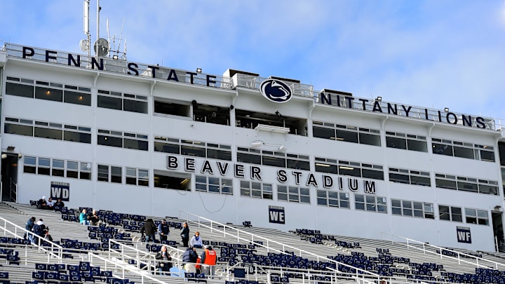 General view of the Beaver Stadium press box