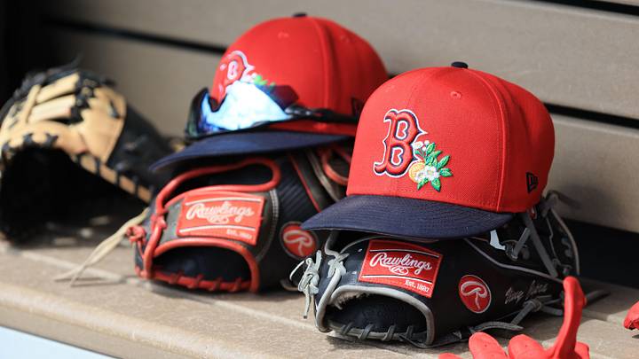 Mar 2, 2026; Dunedin, Florida, USA; A detail view of Boston Red Sox hats and gloves during the first inning against the Boston Red Sox at TD Ballpark. Mandatory Credit: Kim Klement Neitzel-Imagn Images
Mar 2, 2026; Dunedin, Florida, USA; A detail view of Boston Red Sox hats and gloves during the first inning against the Boston Red Sox at TD Ballpark. Mandatory Credit: Kim Klement Neitzel-Imagn Images