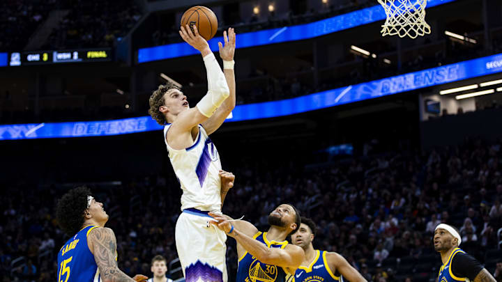 Jan 3, 2026; San Francisco, California, USA; Utah Jazz forward Lauri Markkanen (23) shoots against the Golden State Warriors during the fourth quarter at Chase Center. Mandatory Credit: John Hefti-Imagn Images Jan 3, 2026; San Francisco, California, USA; Utah Jazz forward Lauri Markkanen (23) shoots against the Golden State Warriors during the fourth quarter at Chase Center. Mandatory Credit: John Hefti-Imagn Images