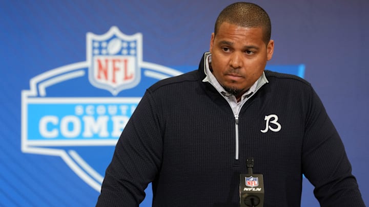 Chicago Bears general manager Ryan Poles. Chicago Bears general manager Ryan Poles.