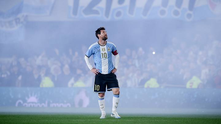 Lionel Messi of Argentina seen during the match between Lionel Messi of Argentina seen during the match between