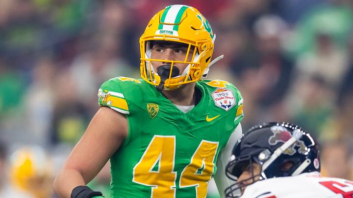 Oregon Ducks linebacker Teitum Tuioti (44) may be the most important player from one of the most productive returning defenses in the country. Oregon Ducks linebacker Teitum Tuioti (44) may be the most important player from one of the most productive returning defenses in the country.