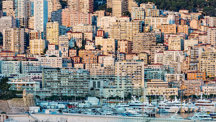 Yachts docked in Port Hercule...