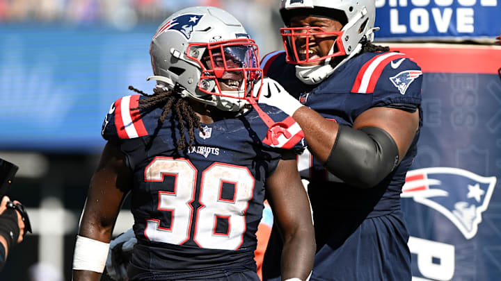 New England Patriots running back Rhamondre Stevenson.