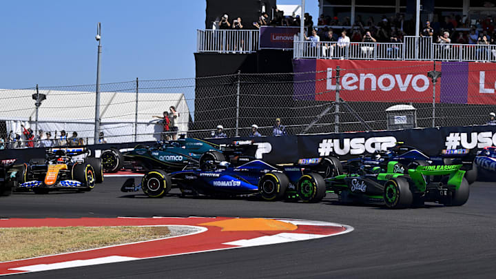 Oct 20, 2024; Austin, Texas, USA; BWT Alpine F1 Team driver Esteban Ocon (31) of Team France spins out on turn one during the 2024 Formula One US Grand Prix at Circuit of the Americas. Mandatory Credit: Jerome Miron-Imagn Images Oct 20, 2024; Austin, Texas, USA; BWT Alpine F1 Team driver Esteban Ocon (31) of Team France spins out on turn one during the 2024 Formula One US Grand Prix at Circuit of the Americas. Mandatory Credit: Jerome Miron-Imagn Images