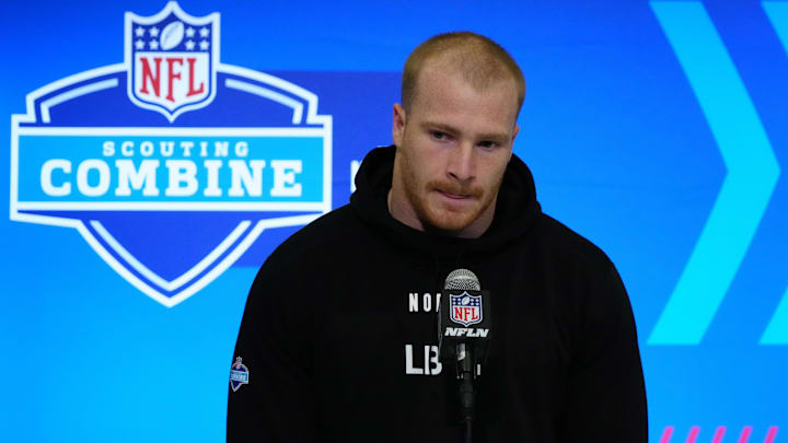 Feb 28, 2024; Indianapolis, IN, USA; Ohio State linebacker Tommy Eichenberg (LB11)