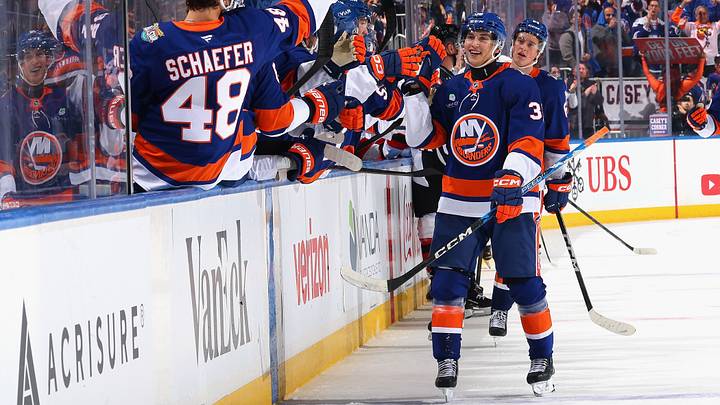 Victor Eklund scores his first NHL goal against the New Jersey Devils on October 3rd, 2026. 