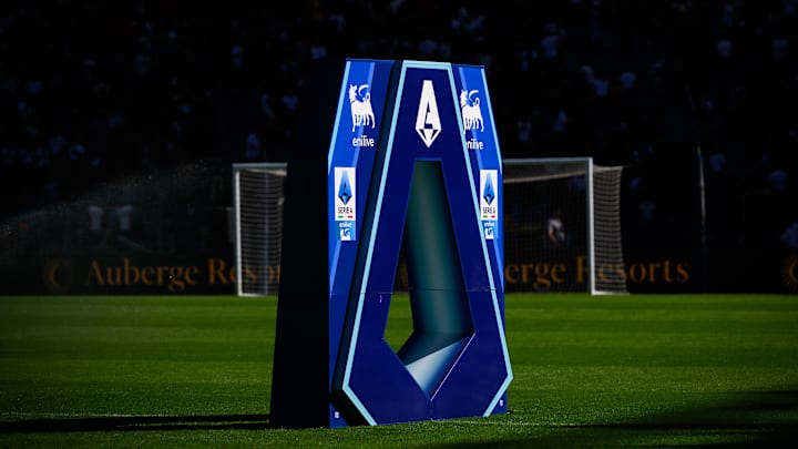 The Serie A setup is seen during the Serie A football match... The Serie A setup is seen during the Serie A football match...