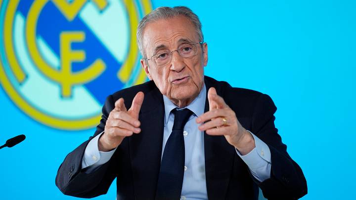 Florentino Perez Of Real Madrid Press Conference Florentino Perez Of Real Madrid Press Conference