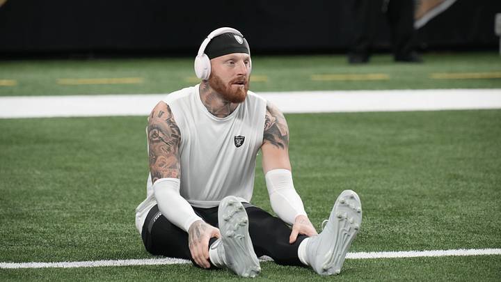 Las Vegas Raiders defensive end Maxx Crosby (98) warms up before the game against the New Orleans Saints at Caesars Superdome. Mandatory Credit: Matthew Hinton-Imagn Images Las Vegas Raiders defensive end Maxx Crosby (98) warms up before the game against the New Orleans Saints at Caesars Superdome. Mandatory Credit: Matthew Hinton-Imagn Images
