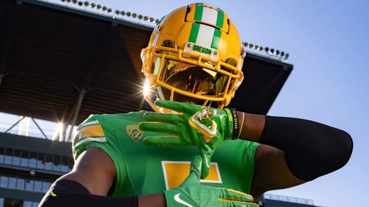 Davon Benjamin Jr. in Oregon gear