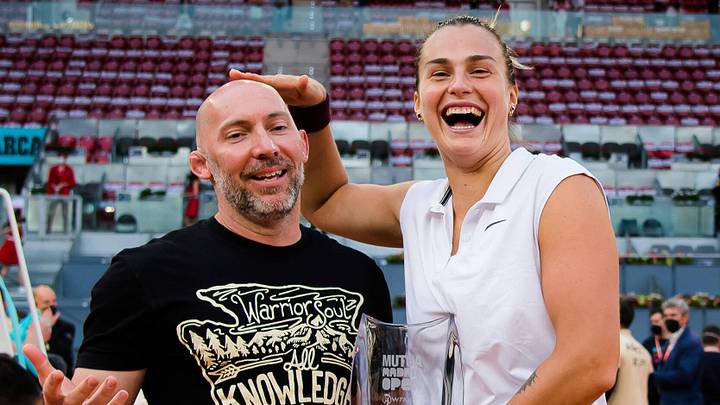 Jason Stacy and Aryna Sabalenka have worked together for eight years. Jason Stacy and Aryna Sabalenka have worked together for eight years.