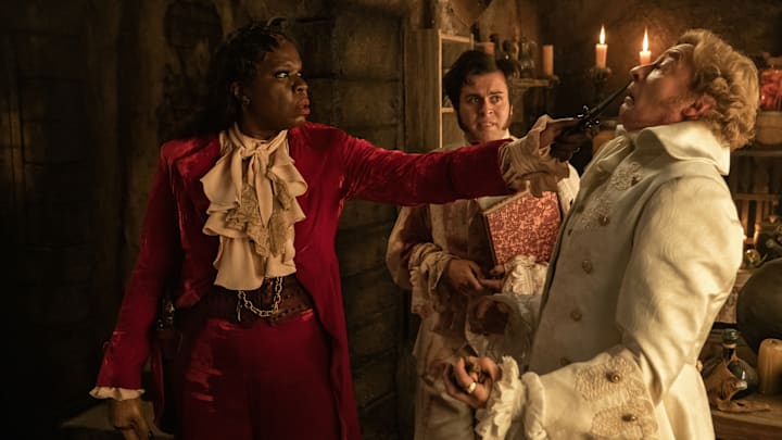 Leslie Jones, Nathan Foad, and Rhys Darby in Our Flag Means Death - Photograph by Aaron Epstein/HBO Max