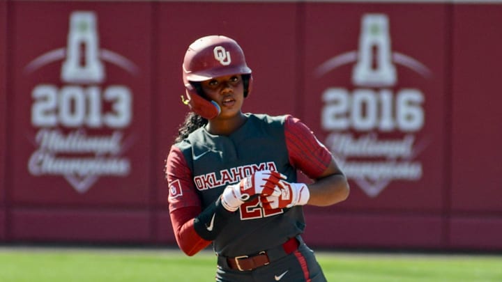 Oklahoma outfielder Kai Minor reaches base at Love's Field.