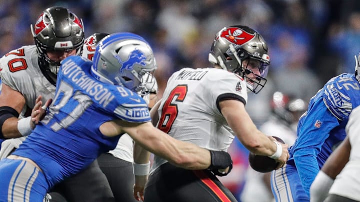 Aidan Hutchinson, Detroit Lions, Baker Mayfield, Tampa Bay Buccaneers