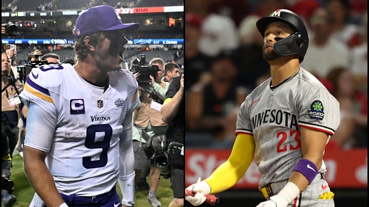 On Monday, the Vikings and Twins won road games on the same day for the first time since 1985.