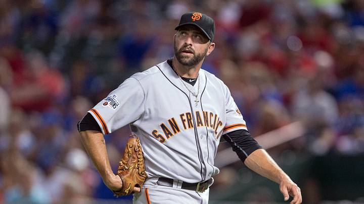 Jul 31, 2015; Arlington, TX, USA; San Francisco Giants relief pitcher Jeremy Affeldt (41) comes off the field during the game against the Texas Rangers at Globe Life Park in Arlington. The Rangers defeated the Giants 6-3. Mandatory Credit: Jerome Miron-USA TODAY Sports