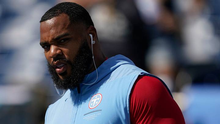 Tennessee Titans defensive tackle Jeffery Simmons (98) warms up before the game against the New York Jets at Nissan Stadium in Nashville, Tenn., Sunday, Sept. 13, 2026. Tennessee Titans defensive tackle Jeffery Simmons (98) warms up before the game against the New York Jets at Nissan Stadium in Nashville, Tenn., Sunday, Sept. 13, 2026.
