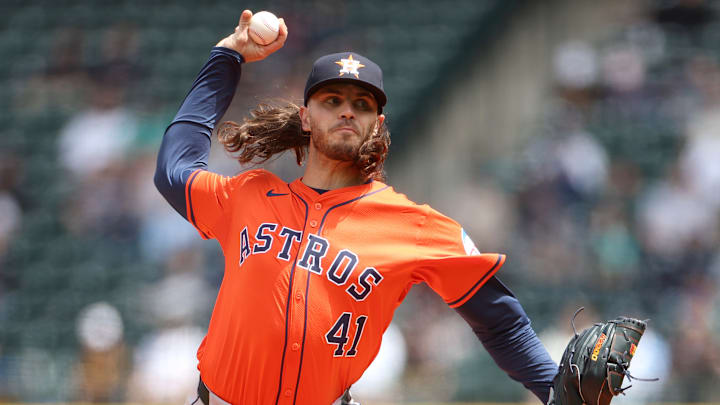 Houston Astros pitcher Spencer Arrighetti