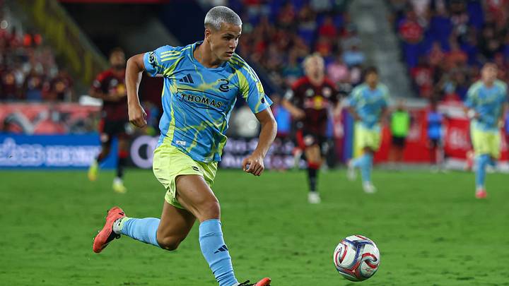 Aug 29, 2026; Harrison, New Jersey, USA; Philadelphia Union midfielder Cavan Sullivan (6) controls the ball 