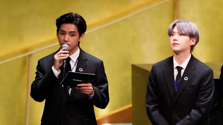 V and SUGA of BTS @ the Annual United Nations General Assembly
