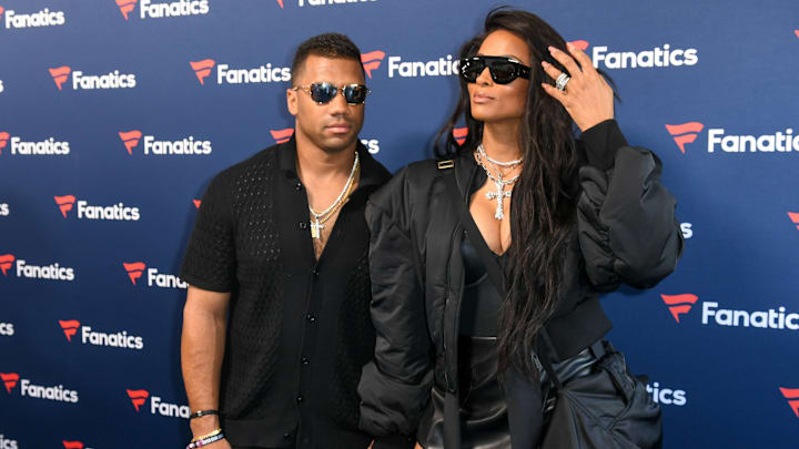 Russell Wilson, Ciara attend the 2025 Fanatics Super Bowl Party at The Sugar Mill.