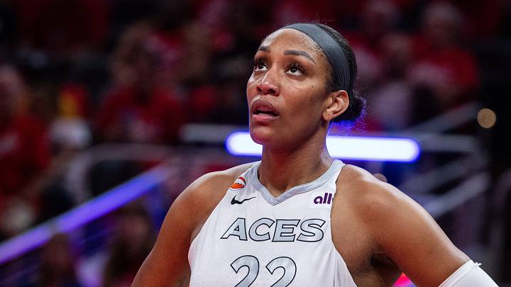 Las Vegas Aces center A'ja Wilson (22) during game two of the first round for the 2026 WNBA Playoffs. Las Vegas Aces center A'ja Wilson (22) during game two of the first round for the 2026 WNBA Playoffs.