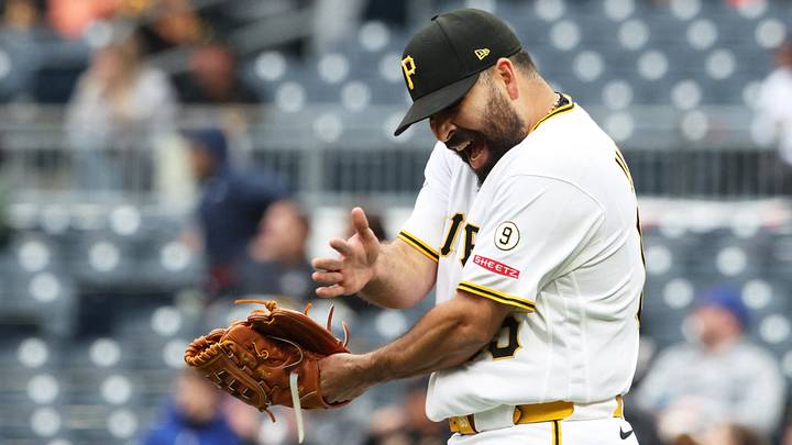 Apr 5, 2026; Pittsburgh, Pennsylvania, USA; Pittsburgh Pirates relief pitcher José Urquidy (65) reacts after the final out against the Baltimore Orioles during the ninth inning at PNC Park. Mandatory Credit: Charles LeClaire-Imagn Images Apr 5, 2026; Pittsburgh, Pennsylvania, USA; Pittsburgh Pirates relief pitcher José Urquidy (65) reacts after the final out against the Baltimore Orioles during the ninth inning at PNC Park. Mandatory Credit: Charles LeClaire-Imagn Images