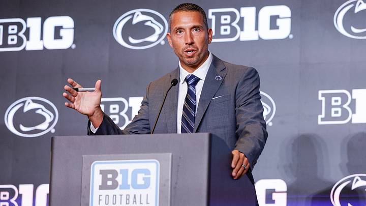 Jul 28, 2026; Chicago, IL, USA; Penn State Football head coach Matt Campbell speaks during Media Days at Hilton Chicago. Mandatory Credit: Kamil Krzaczynski-Imagn Images Jul 28, 2026; Chicago, IL, USA; Penn State Football head coach Matt Campbell speaks during Media Days at Hilton Chicago. Mandatory Credit: Kamil Krzaczynski-Imagn Images