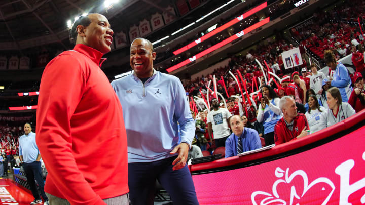 NC State basketball head coach Kevin Keatts and UNC basketball's Hubert Davis NC State basketball head coach Kevin Keatts and UNC basketball's Hubert Davis