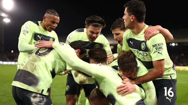 Man City are pursuing Arsenal at the top of the Premier League table