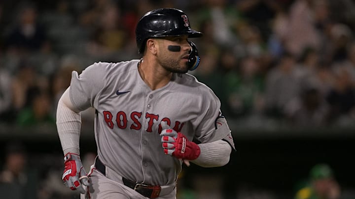 Sep 8, 2025; West Sacramento, California, USA; Boston Red Sox catcher Carlos Narvaez (75) rounds the bases after hitting a home run against the Athletics during the fifth inning at Sutter Health Park. Mandatory Credit: Ed Szczepanski-Imagn Images Sep 8, 2025; West Sacramento, California, USA; Boston Red Sox catcher Carlos Narvaez (75) rounds the bases after hitting a home run against the Athletics during the fifth inning at Sutter Health Park. Mandatory Credit: Ed Szczepanski-Imagn Images