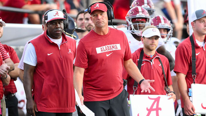 Alabama Crimson Tide head coach Kalen DeBoer