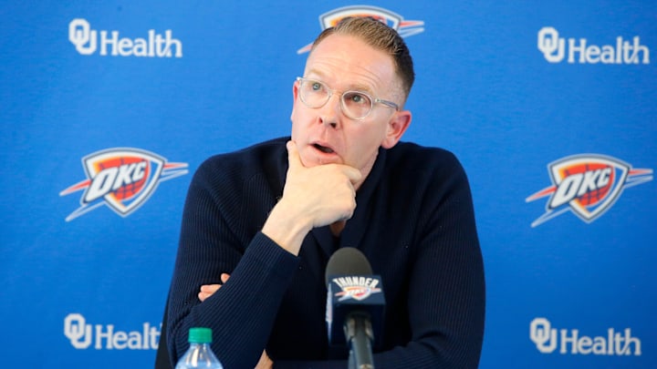 Thunder general manager Sam Presti said \"we   ll try to get some more people there for the G League if that   s the key.\"

jump