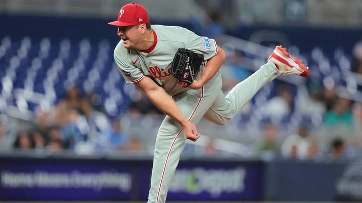 Philadelphia Phillies pitcher Brad Keller. Philadelphia Phillies pitcher Brad Keller.