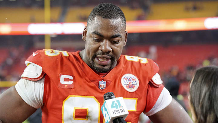 Jan 21, 2023; Kansas City, Missouri, USA; Kansas City Chiefs defensive tackle Chris Jones (95)