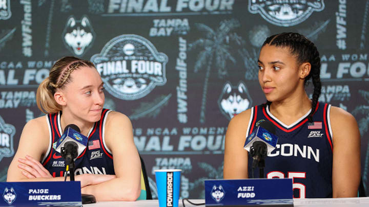 Paige Bueckers addressed her relationship to Azzi Fudd during Wings’ media day on Monday.
