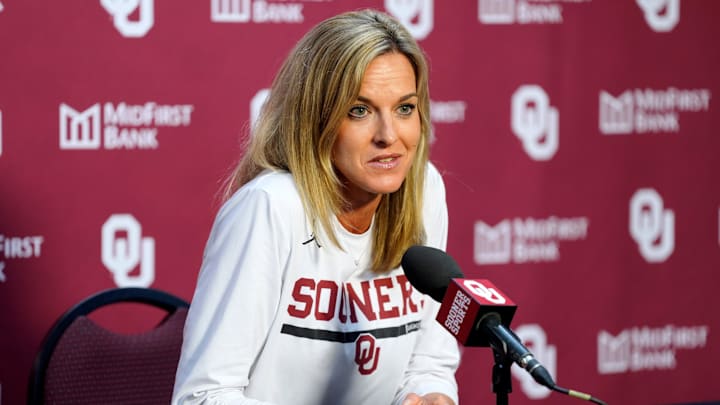 Oklahoma women's basketball coach Jennie Baranczyk 