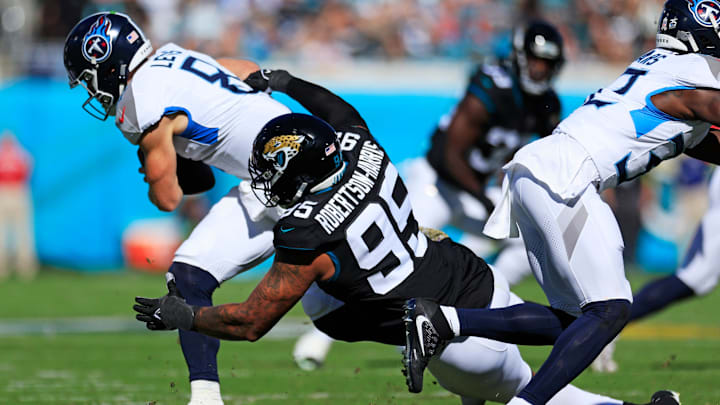 The Titans are home favorites to the Jaguars in an AFC North duel in Week 14.