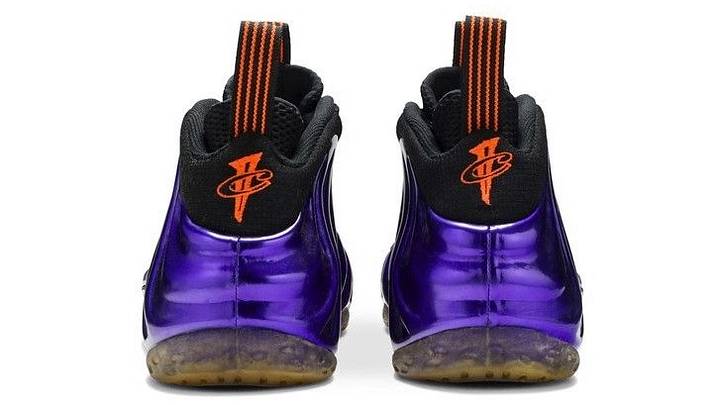 The Nike Air Foamposite One "Phoenix Suns" (2013) colorway. The Nike Air Foamposite One "Phoenix Suns" (2013) colorway.