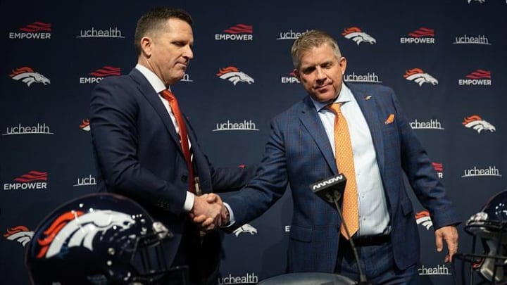 Denver Broncos GM George Paton and head coach Sean Payton.