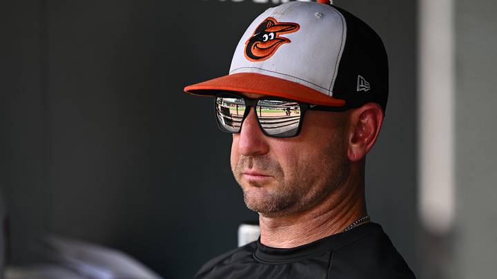 Jun 14, 2026; Baltimore, Maryland, USA; Baltimore Orioles manager Craig Albernaz (55) looks out at the field before the start of a game against the San Diego Padres at Oriole Park at Camden Yards. Mandatory Credit: Jamie Sabau-Imagn Images Jun 14, 2026; Baltimore, Maryland, USA; Baltimore Orioles manager Craig Albernaz (55) looks out at the field before the start of a game against the San Diego Padres at Oriole Park at Camden Yards. Mandatory Credit: Jamie Sabau-Imagn Images