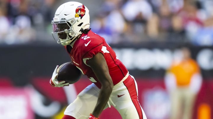 Nov 27, 2022; Glendale, Arizona, USA; Arizona Cardinals wide receiver Marquise Brown (2) against the Nov 27, 2022; Glendale, Arizona, USA; Arizona Cardinals wide receiver Marquise Brown (2) against the
