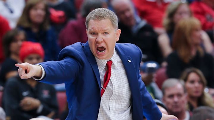 Youngstown State head coach Jerrod Calhoun instructed his players against U of L during their game at the Yum Center on Nov. 10, 2019

Uofl Young20 Sam