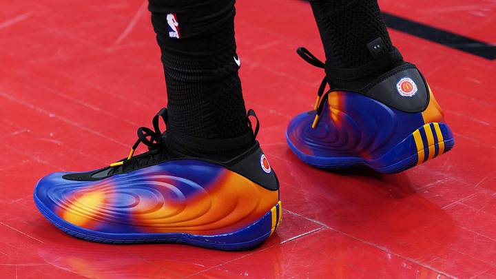 James Harden wears the adidas Harden Volume 10. James Harden wears the adidas Harden Volume 10.