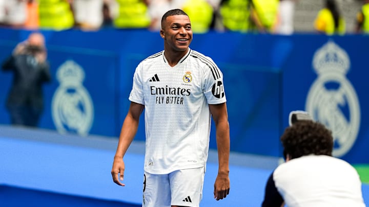 Kylian Mbappé en su presentación como nuevo jugador del Real Madrid 