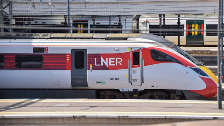 LNER train at King's Cross station as ASLEF (Associated...