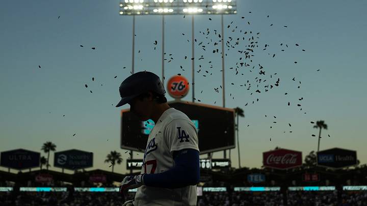 Jul 6, 2026; Los Angeles, California, USA; Los Angeles Dodgers designated hitter Shohei Ohtani (17) is showered with sunflower seeds after hitting a two-run home run in the third inning against the Colorado Rockies at Dodger Stadium. Mandatory Credit: Kirby Lee-Imagn Images Jul 6, 2026; Los Angeles, California, USA; Los Angeles Dodgers designated hitter Shohei Ohtani (17) is showered with sunflower seeds after hitting a two-run home run in the third inning against the Colorado Rockies at Dodger Stadium. Mandatory Credit: Kirby Lee-Imagn Images