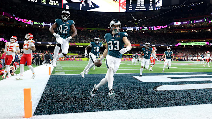 Philadelphia Eagles head coach Nick Sirianni had the best reaction to Cooper DeJean's Super Bowl pick-six.
